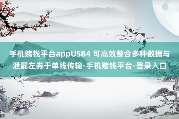 手机赌钱平台appUSB4 可高效整合多种数据与泄漏左券于单线传输-手机赌钱平台-登录入口