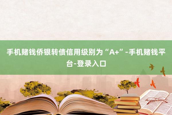 手机赌钱侨银转债信用级别为“A+”-手机赌钱平台-登录入口