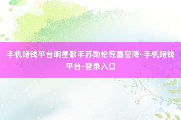 手机赌钱平台明星歌手苏勋伦惊喜空降-手机赌钱平台-登录入口