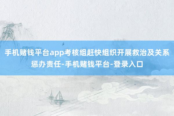 手机赌钱平台app考核组赶快组织开展救治及关系惩办责任-手机赌钱平台-登录入口